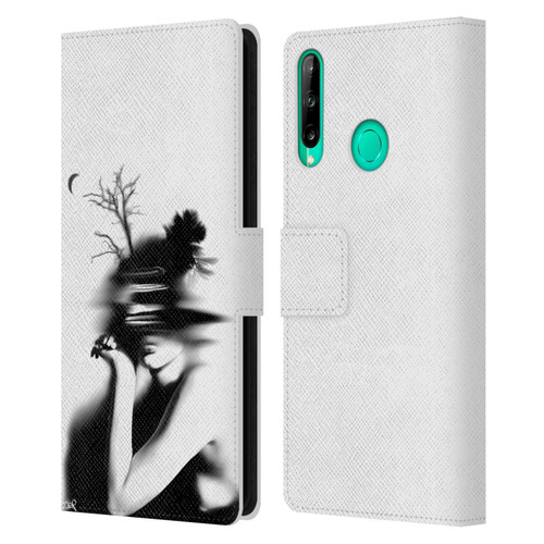 LouiJoverArt Black And White The Mystery Of Never Leather Book Wallet Case Cover For Huawei P40 lite E