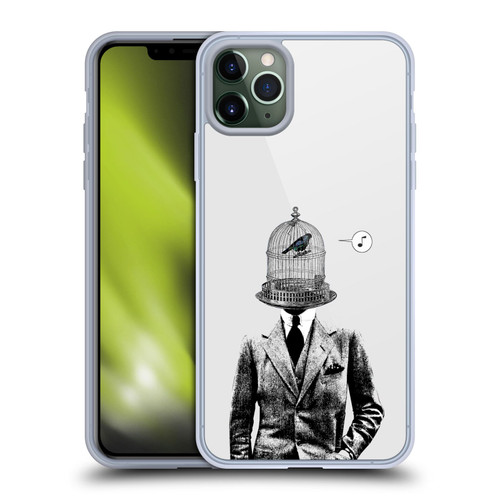 LouiJoverArt Black And White Plumage Soft Gel Case for Apple iPhone 11 Pro Max