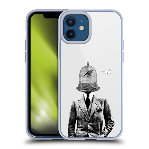 LouiJoverArt Black And White Plumage Soft Gel Case for Apple iPhone 12 / iPhone 12 Pro