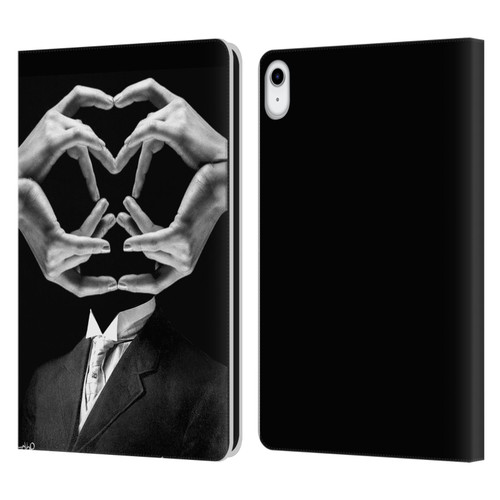 LouiJoverArt Black And White Mr Handy Man Leather Book Wallet Case Cover For Apple iPad 10.9 (2022)