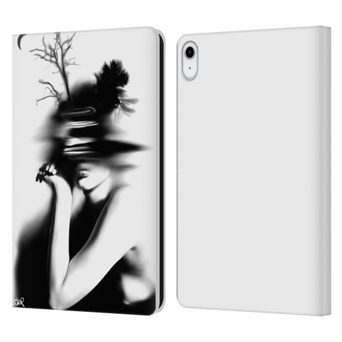 LouiJoverArt Black And White The Mystery Of Never Leather Book Wallet Case Cover For Apple iPad 10.9 2022/2025