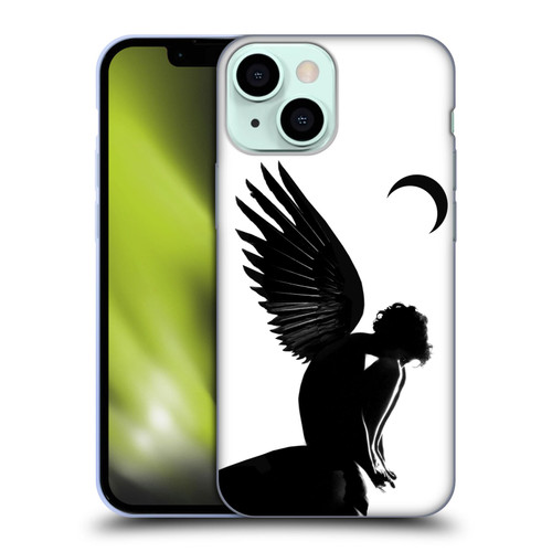 LouiJoverArt Black And White Angel Soft Gel Case for Apple iPhone 13 Mini