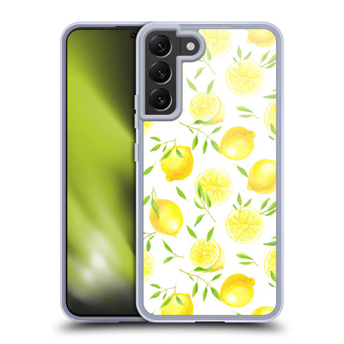 Katerina Kirilova Fruits & Foliage Patterns Lemons Soft Gel Case for Samsung Galaxy S22+ 5G