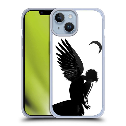 LouiJoverArt Black And White Angel Soft Gel Case for Apple iPhone 14