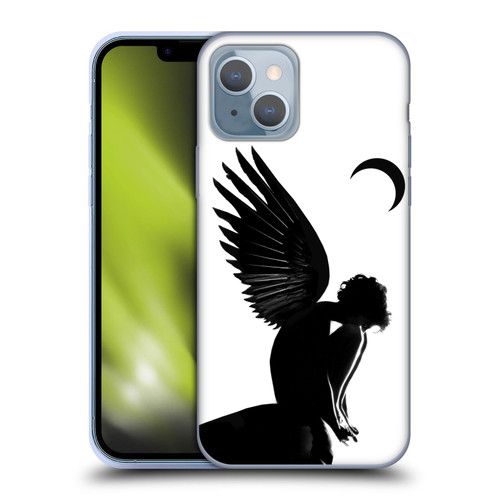 LouiJoverArt Black And White Angel Soft Gel Case for Apple iPhone 14