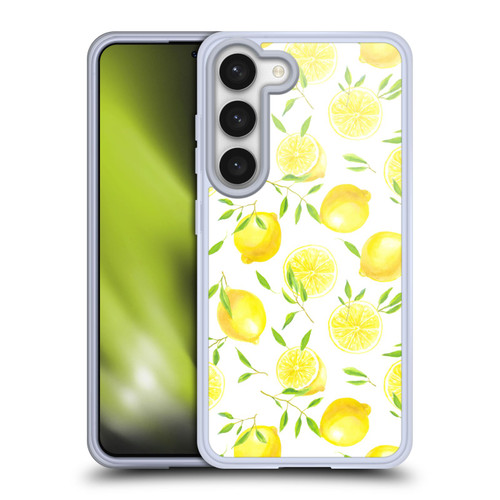 Katerina Kirilova Fruits & Foliage Patterns Lemons Soft Gel Case for Samsung Galaxy S23 5G