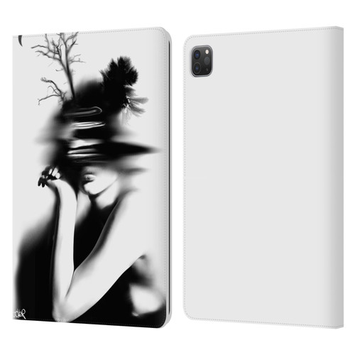LouiJoverArt Black And White The Mystery Of Never Leather Book Wallet Case Cover For Apple iPad Pro 11 2020 / 2021 / 2022