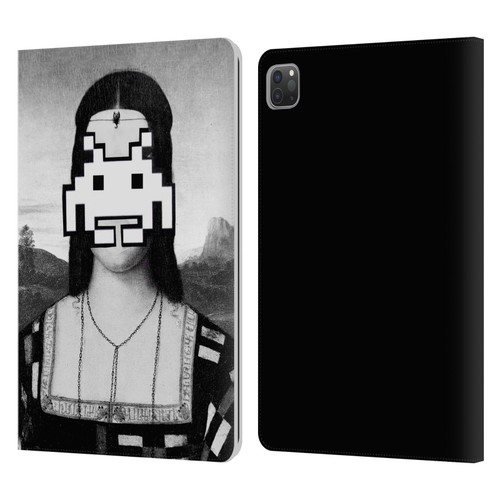 LouiJoverArt Black And White Renaissance Invaders Leather Book Wallet Case Cover For Apple iPad Pro 11 2020 / 2021 / 2022