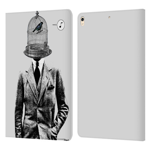 LouiJoverArt Black And White Plumage Leather Book Wallet Case Cover For Apple iPad Pro 10.5 (2017)