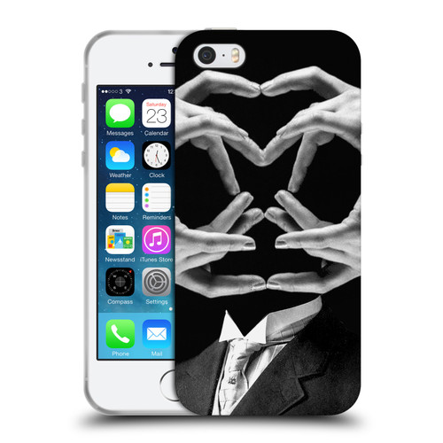 LouiJoverArt Black And White Mr Handy Man Soft Gel Case for Apple iPhone 5 / 5s / iPhone SE 2016