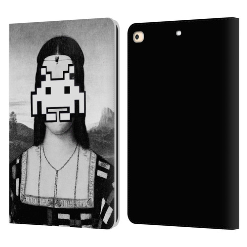 LouiJoverArt Black And White Renaissance Invaders Leather Book Wallet Case Cover For Apple iPad 9.7 2017 / iPad 9.7 2018