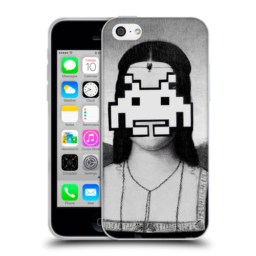 LouiJoverArt Black And White Renaissance Invaders Soft Gel Case for Apple iPhone 5c