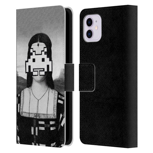 LouiJoverArt Black And White Renaissance Invaders Leather Book Wallet Case Cover For Apple iPhone 11