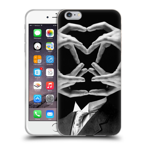 LouiJoverArt Black And White Mr Handy Man Soft Gel Case for Apple iPhone 6 Plus / iPhone 6s Plus