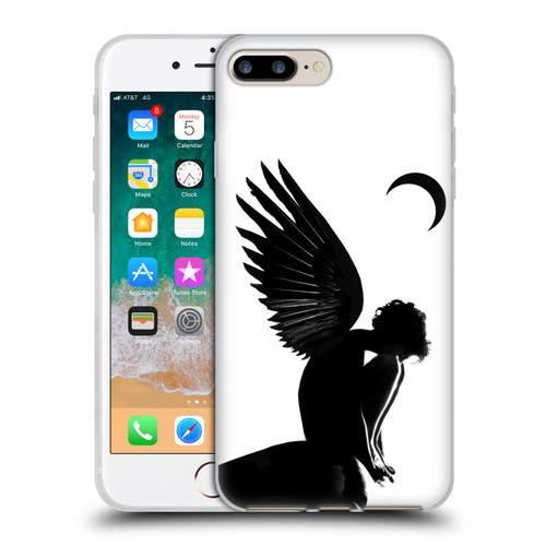 LouiJoverArt Black And White Angel Soft Gel Case for Apple iPhone 7 Plus / iPhone 8 Plus