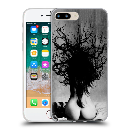 LouiJoverArt Black And White She Oak Soft Gel Case for Apple iPhone 7 Plus / iPhone 8 Plus
