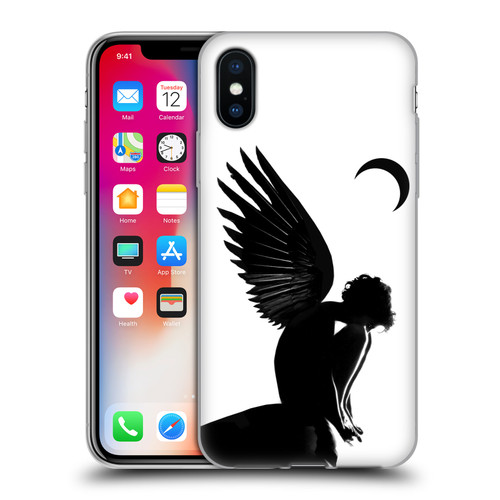 LouiJoverArt Black And White Angel Soft Gel Case for Apple iPhone X / iPhone XS