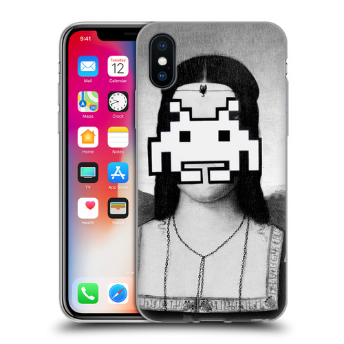 LouiJoverArt Black And White Renaissance Invaders Soft Gel Case for Apple iPhone X / iPhone XS