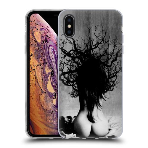 LouiJoverArt Black And White She Oak Soft Gel Case for Apple iPhone XS Max