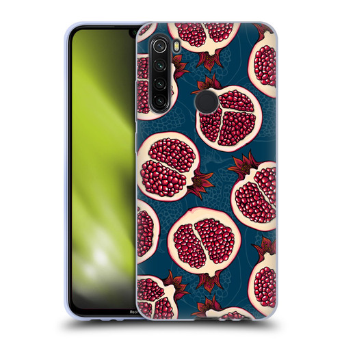 Katerina Kirilova Fruits & Foliage Patterns Pomegranate Slices Soft Gel Case for Xiaomi Redmi Note 8T
