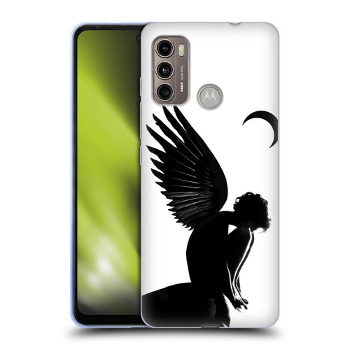LouiJoverArt Black And White Angel Soft Gel Case for Motorola Moto G60 / Moto G40 Fusion