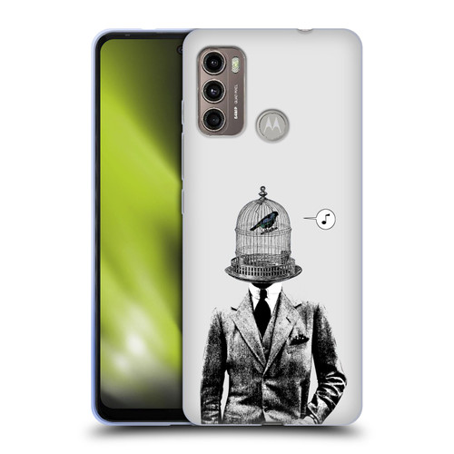 LouiJoverArt Black And White Plumage Soft Gel Case for Motorola Moto G60 / Moto G40 Fusion