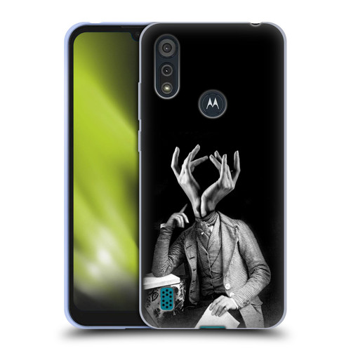 LouiJoverArt Black And White Sensitive Man Soft Gel Case for Motorola Moto E6s (2020)