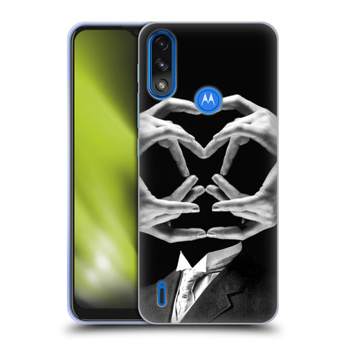 LouiJoverArt Black And White Mr Handy Man Soft Gel Case for Motorola Moto E7 Power / Moto E7i Power
