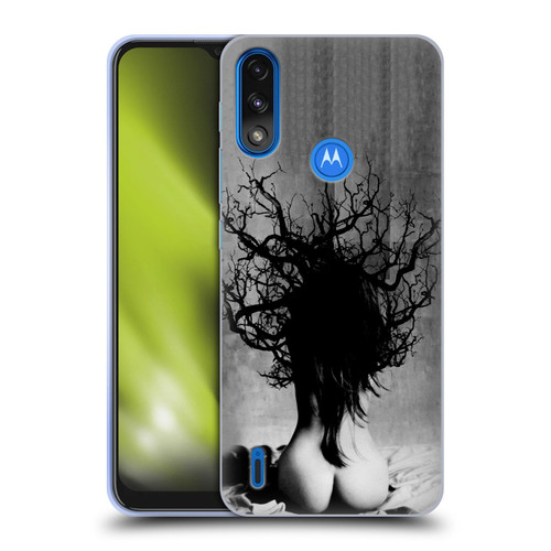 LouiJoverArt Black And White She Oak Soft Gel Case for Motorola Moto E7 Power / Moto E7i Power