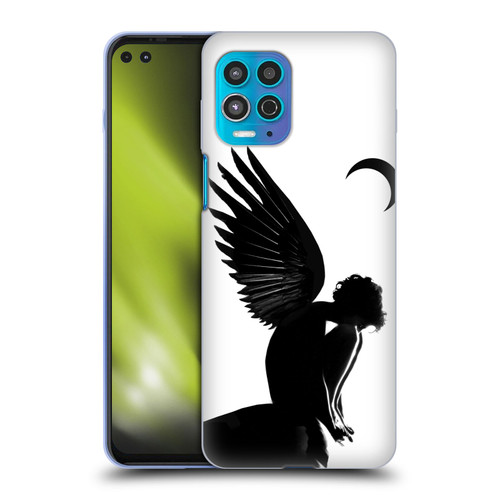 LouiJoverArt Black And White Angel Soft Gel Case for Motorola Moto G100