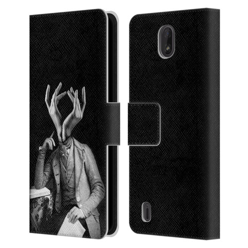 LouiJoverArt Black And White Sensitive Man Leather Book Wallet Case Cover For Nokia C01 Plus/C1 2nd Edition