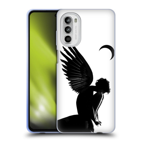 LouiJoverArt Black And White Angel Soft Gel Case for Motorola Moto G52