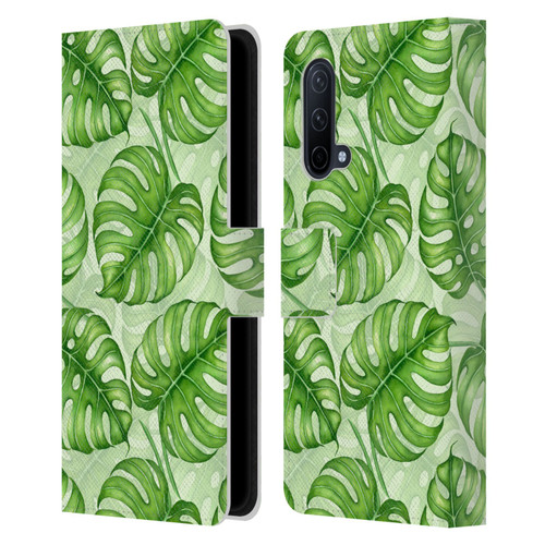 Katerina Kirilova Fruits & Foliage Patterns Monstera Leather Book Wallet Case Cover For OnePlus Nord CE 5G