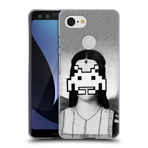 LouiJoverArt Black And White Renaissance Invaders Soft Gel Case for Google Pixel 3