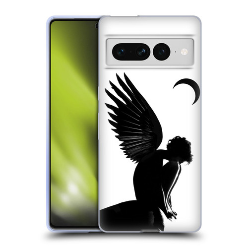 LouiJoverArt Black And White Angel Soft Gel Case for Google Pixel 7 Pro