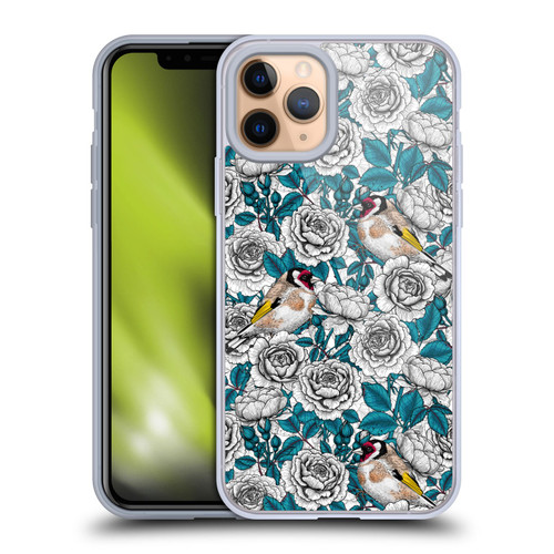 Katerina Kirilova Floral Patterns White Rose & Birds Soft Gel Case for Apple iPhone 11 Pro