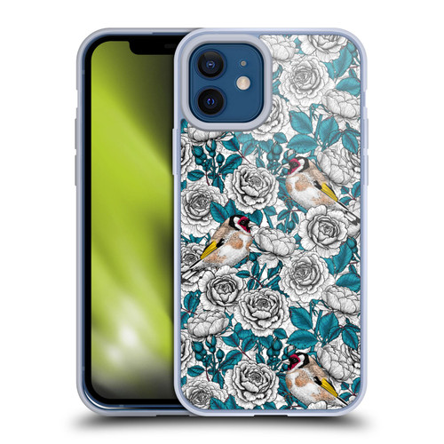 Katerina Kirilova Floral Patterns White Rose & Birds Soft Gel Case for Apple iPhone 12 / iPhone 12 Pro
