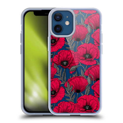 Katerina Kirilova Floral Patterns Night Poppy Garden Soft Gel Case for Apple iPhone 12 Mini