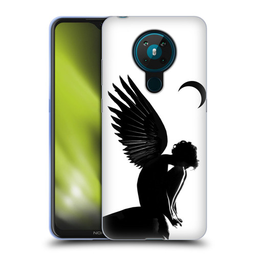 LouiJoverArt Black And White Angel Soft Gel Case for Nokia 5.3