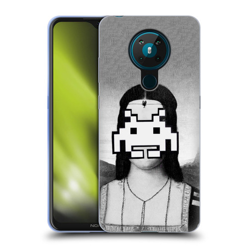 LouiJoverArt Black And White Renaissance Invaders Soft Gel Case for Nokia 5.3