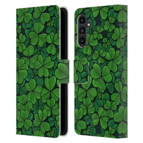 Katerina Kirilova Fruits & Foliage Patterns Clovers Leather Book Wallet Case Cover For Samsung Galaxy A13 5G (2021)