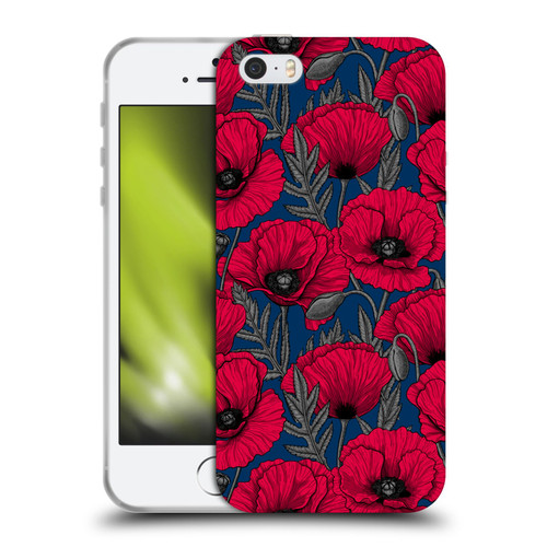 Katerina Kirilova Floral Patterns Night Poppy Garden Soft Gel Case for Apple iPhone 5 / 5s / iPhone SE 2016