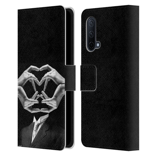 LouiJoverArt Black And White Mr Handy Man Leather Book Wallet Case Cover For OnePlus Nord CE 5G