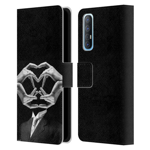 LouiJoverArt Black And White Mr Handy Man Leather Book Wallet Case Cover For OPPO Find X2 Neo 5G