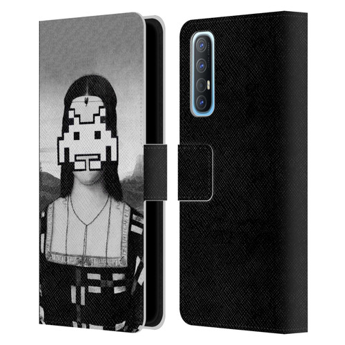 LouiJoverArt Black And White Renaissance Invaders Leather Book Wallet Case Cover For OPPO Find X2 Neo 5G