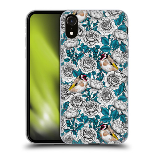 Katerina Kirilova Floral Patterns White Rose & Birds Soft Gel Case for Apple iPhone XR
