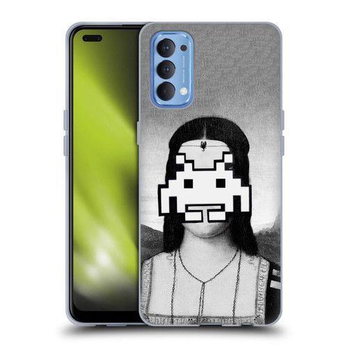 LouiJoverArt Black And White Renaissance Invaders Soft Gel Case for OPPO Reno 4 5G