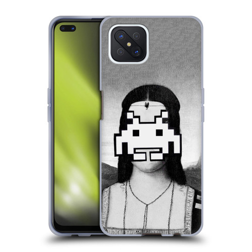 LouiJoverArt Black And White Renaissance Invaders Soft Gel Case for OPPO Reno4 Z 5G