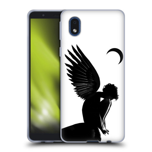 LouiJoverArt Black And White Angel Soft Gel Case for Samsung Galaxy A01 Core (2020)