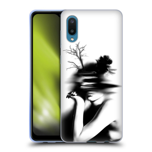 LouiJoverArt Black And White The Mystery Of Never Soft Gel Case for Samsung Galaxy A02/M02 (2021)